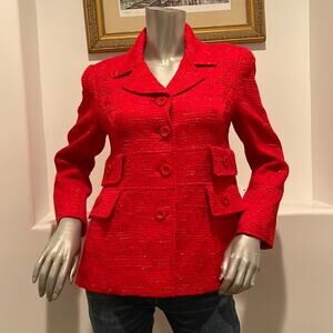 Lourdes Chavez Women Blazer Red Size S/M